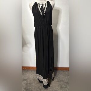 THML boho embroidered Maxi Dress size large